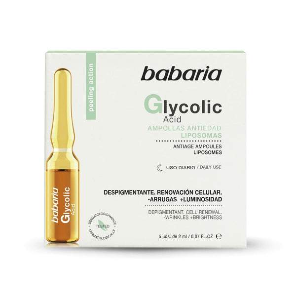 Ampoules Babaria Acide glycolique (5 x 2 ml) Beauté, Soins de la peau Babaria   