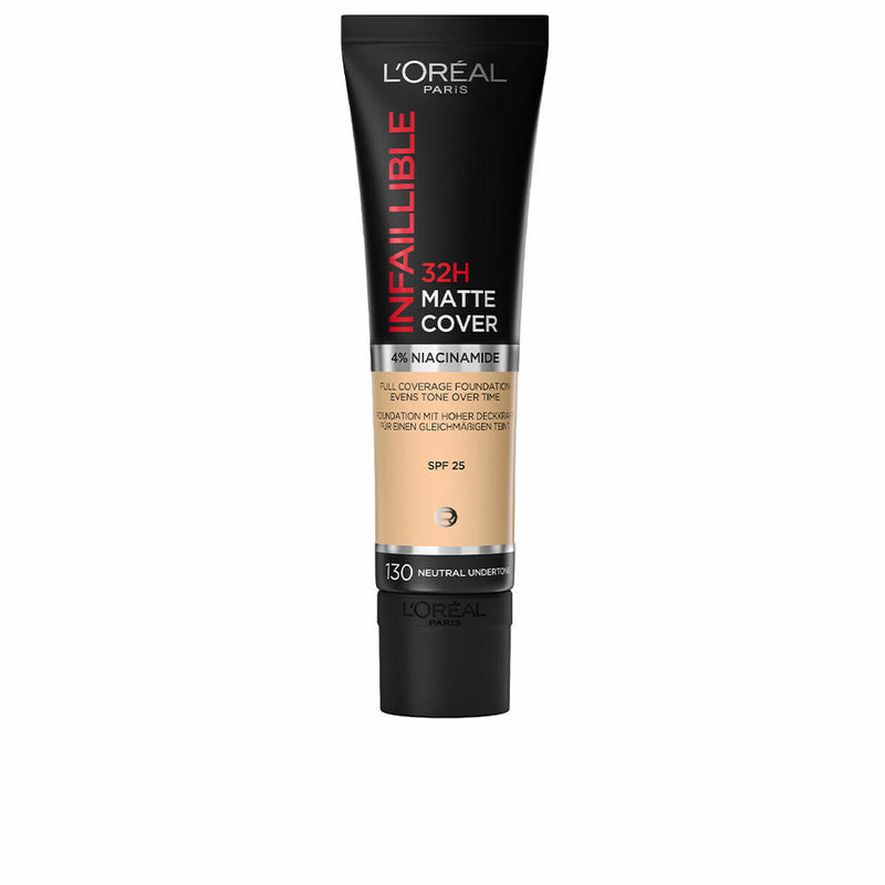 Base de maquillage liquide L'Oreal Make Up Infalible 32H Matte Cover Nº 130 neutral undertone Spf 25 Beauté, Maquillage L'Oreal Make Up   