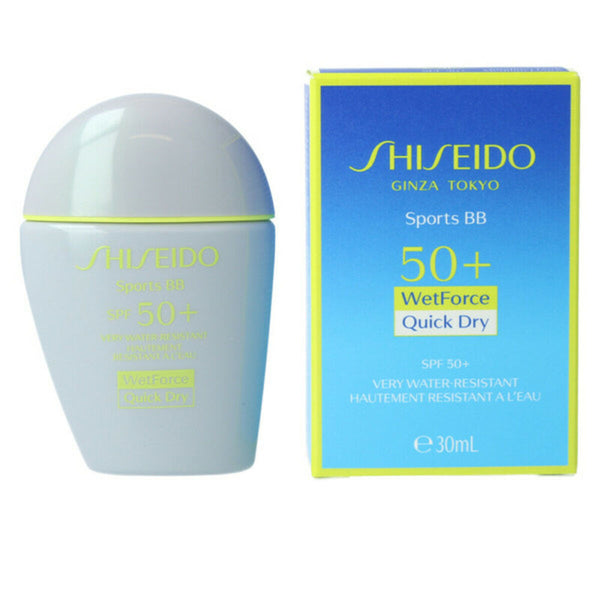 Crème Hydratante avec Couleur Sports BB Shiseido SPf 50+ Very Dark (30 ml) Beauté, Maquillage Shiseido   