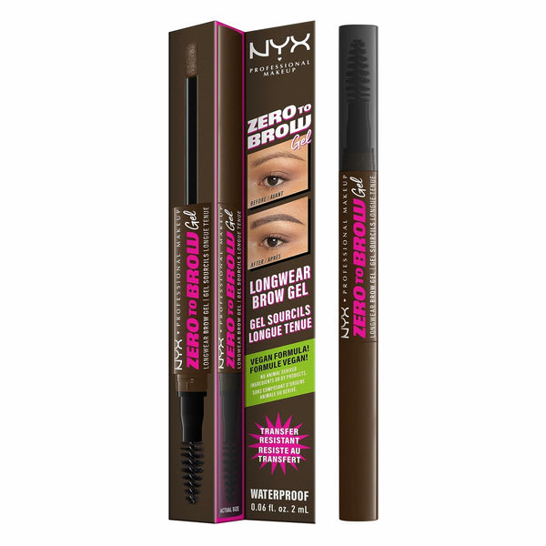 Gel Volumisant pour les Sourcils NYX Zero To Brow Nº 07 Espresso 2 ml Beauté, Maquillage NYX   