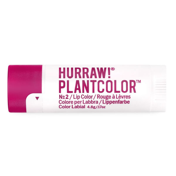 Baume à lèvres avec couleur Hurraw! PlantColor Nº 2 4,8 g Stick Beauté, Soins de la peau Hurraw!   