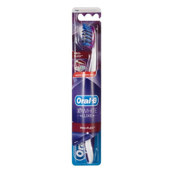 Brosse à Dents 3D White Pro-Flex Luxe Oral-B D White Flex Luxe Moyen 1 Unités Santé et toilette intime, Soins bucco-dentaires Oral-B   