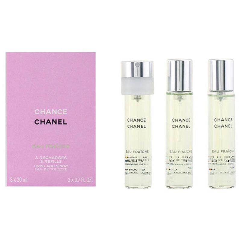 Set de Parfum Femme Chance Eau Fraiche Chanel (3 pcs) Chance Eau Fraiche Beauté, Parfums et fragrances Chanel   