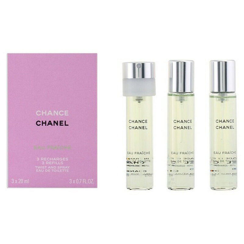 Set de Parfum Femme Chance Eau Fraiche Chanel (3 pcs) Chance Eau Fraiche Beauté, Parfums et fragrances Chanel   