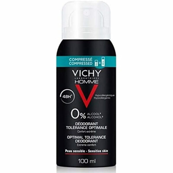 Spray déodorant Vichy Tolérance Optimale Homme Sans Alcool 48 heures Adultes unisexes (100 ml) Beauté, Bain et hygiène personnelle Vichy   