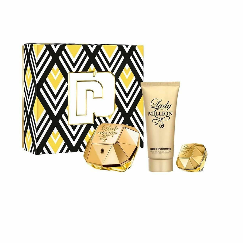 Set de Parfum Femme Paco Rabanne EDP Lady Million EDP 3 Pièces Beauté, Parfums et fragrances Paco Rabanne   