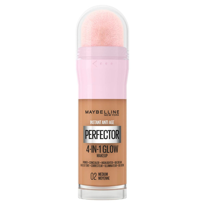 Base de maquillage liquide Maybelline Instant Age Perfector Glow Nº 02 Medium Moyenne 20 ml Beauté, Maquillage Maybelline   