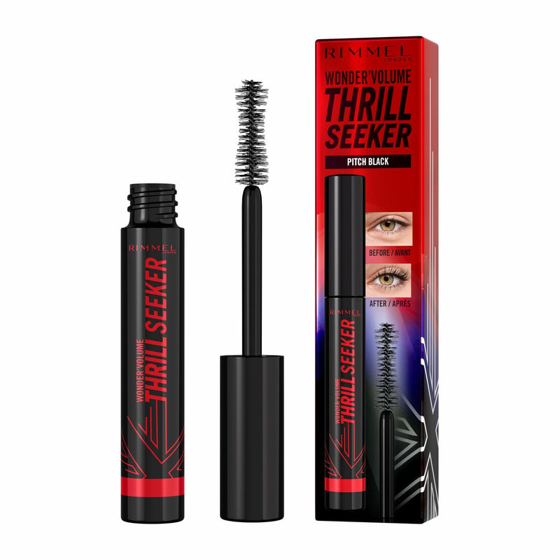 Mascara pour cils Rimmel London Volume Thrill Seeker Nº 004 Pitch Black 8 ml Beauté, Maquillage Rimmel London   