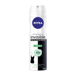 Spray déodorant Black & White Invisible Active Nivea Black White Invisible Active (200 ml) 200 ml Beauté, Bain et hygiène personnelle Nivea   