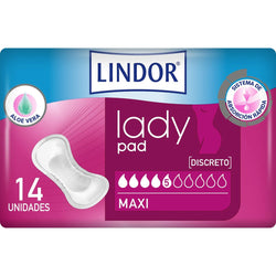 Compresses pour Incontinence Lindor Lady Pad Maxi 14 Unités Santé et toilette intime, Hygiène intime Lindor   