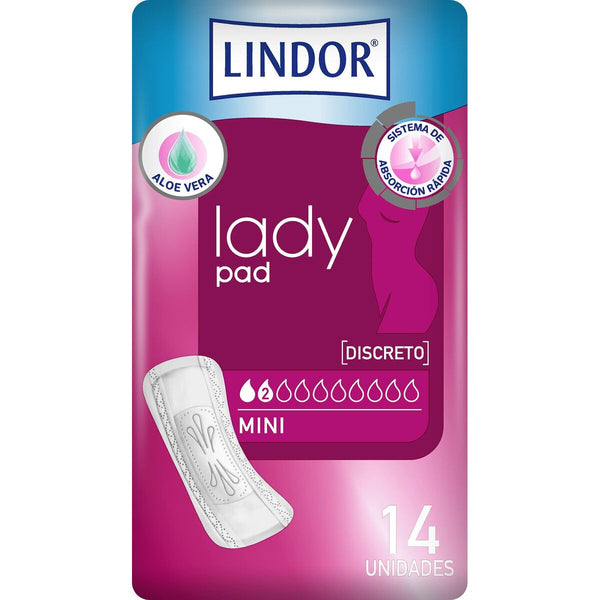 Compresses pour Incontinence Lindor Lady Pad Mini 14 Unités Santé et toilette intime, Hygiène intime Lindor   