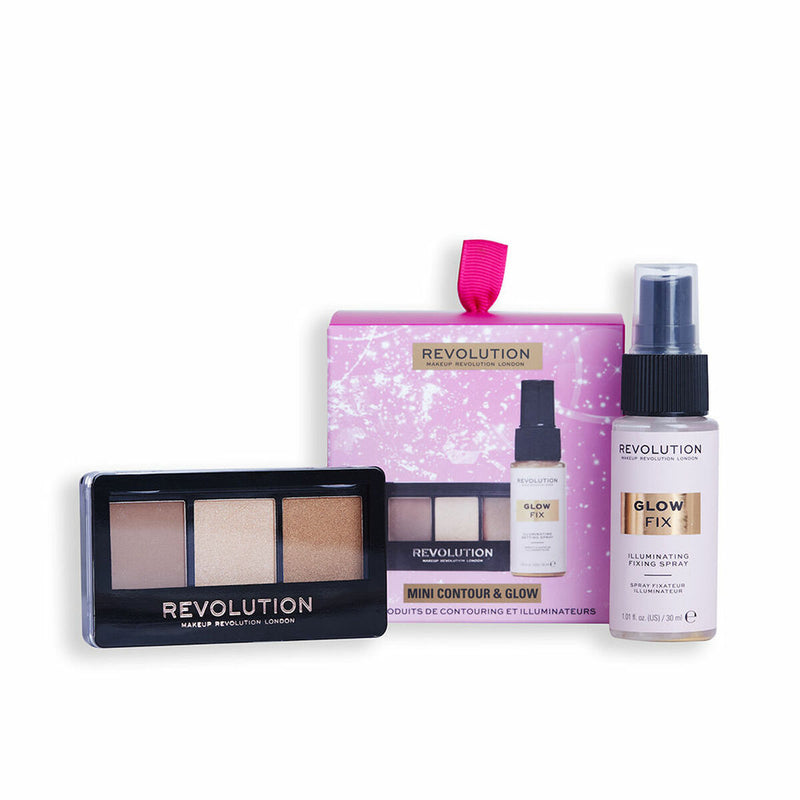 Set de Maquillage Revolution Make Up Mini Contour & Glow 2 Pièces Beauté, Maquillage Revolution Make Up   