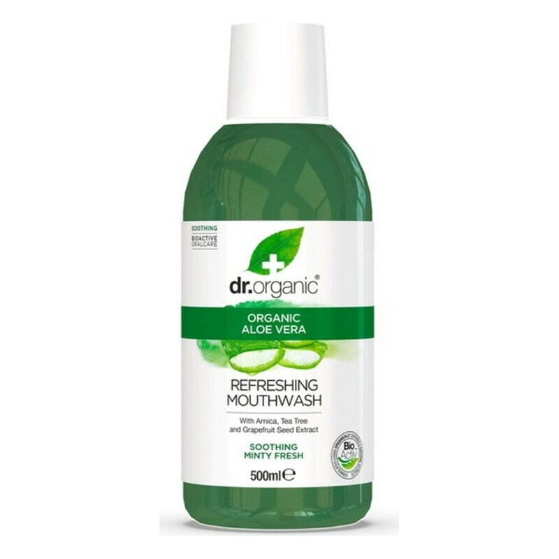 Bain de Bouche Dr.Organic Aloe Vera 500 ml Santé et toilette intime, Soins bucco-dentaires Dr.Organic   