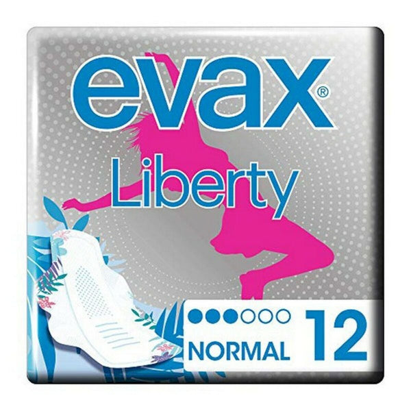 Compresses Normales avec Ailes LIBERTY Evax Liberty (12 uds) Santé et toilette intime, Hygiène intime Evax   