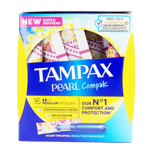 Tampons Réguliers PEARL Tampax (16 uds) (16 uds) (18 uds) Santé et toilette intime, Hygiène intime Tampax   