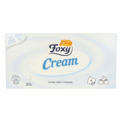 Mouchoirs en Papier Facial Cream Foxy Peaux sensibles (75 uds) Maison et cuisine, Soins et nettoyage de la maison Foxy   