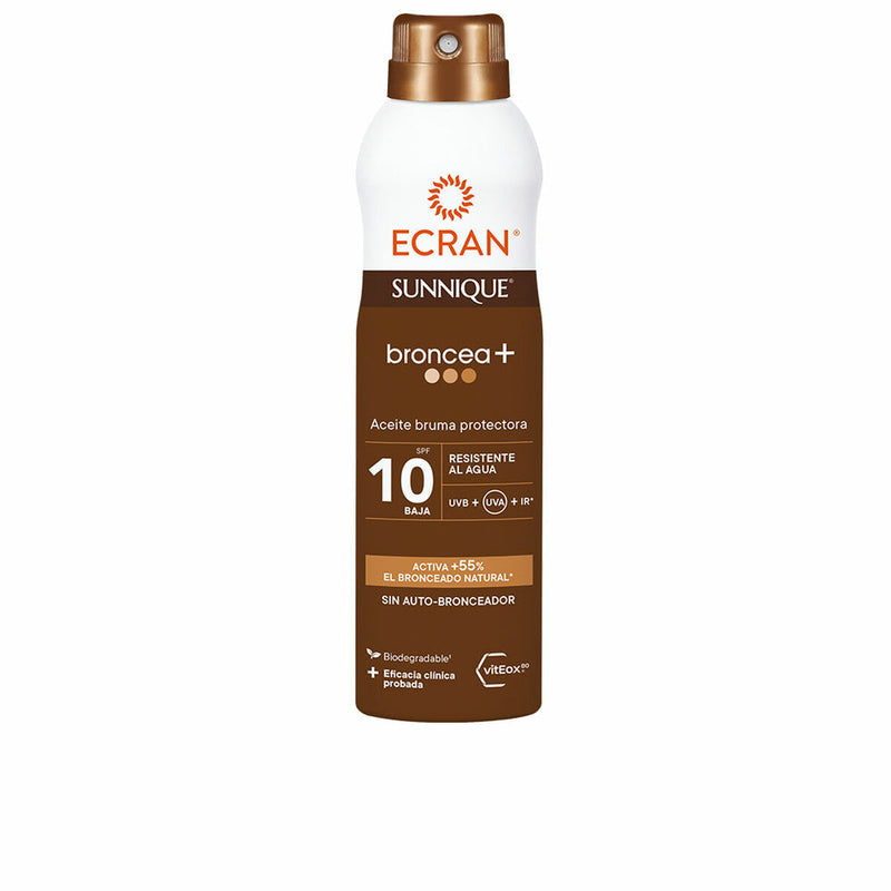 Huile Bronzante Ecran Sunnique Broncea+ Spray 250 ml Spf 10 Beauté, Soins de la peau Ecran   