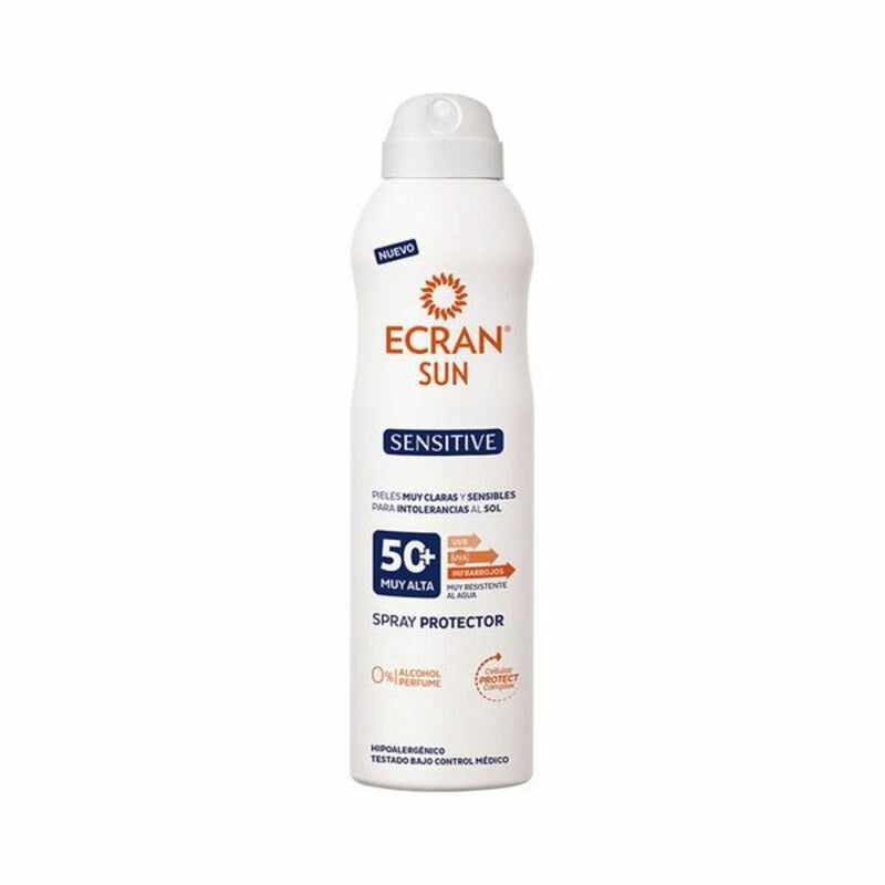 Spray Protecteur Solaire Sensitive Ecran SPF 50+ (250 ml) 50+ (250 ml) Beauté, Soins de la peau Ecran   