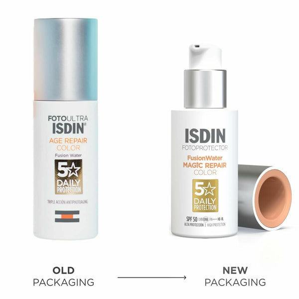 Crème Solaire Avec Couleur Isdin Fusion Water Magic Repair Spf 50 50 ml Beauté, Soins de la peau Isdin   