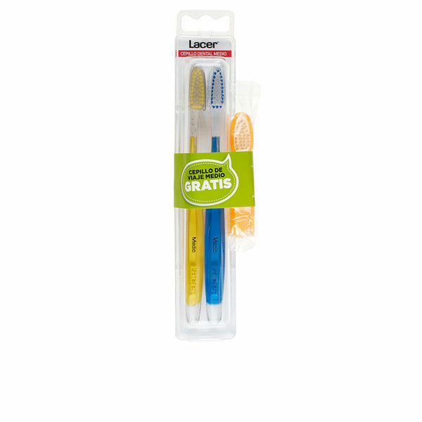 Brosse à Dents Lacer Technic Medio (3 Pièces) (2 Unités) Santé et toilette intime, Soins bucco-dentaires Lacer   