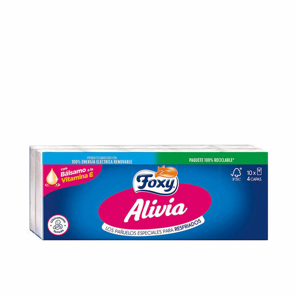 Mouchoirs en Papier Foxy Alivia 10 x 9 uds Maison et cuisine, Soins et nettoyage de la maison Foxy   