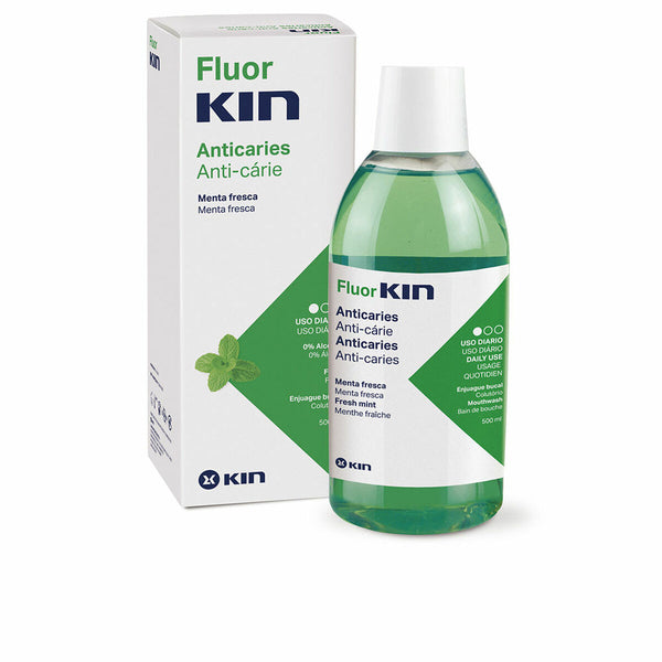 Bain de Bouche Kin Fluorkin Menthe Anti-caries 500 ml Santé et toilette intime, Soins bucco-dentaires Kin   