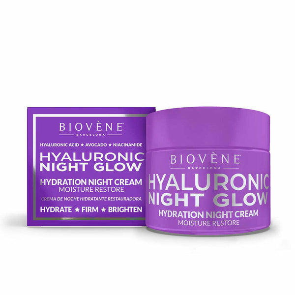 Crème de nuit Biovène Hyaluronic Night Glow 50 ml Beauté, Soins de la peau Biovène   