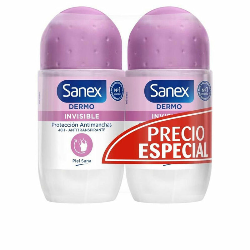 Déodorant Roll-On Sanex Invisible 2 x 50 ml Beauté, Bain et hygiène personnelle Sanex   