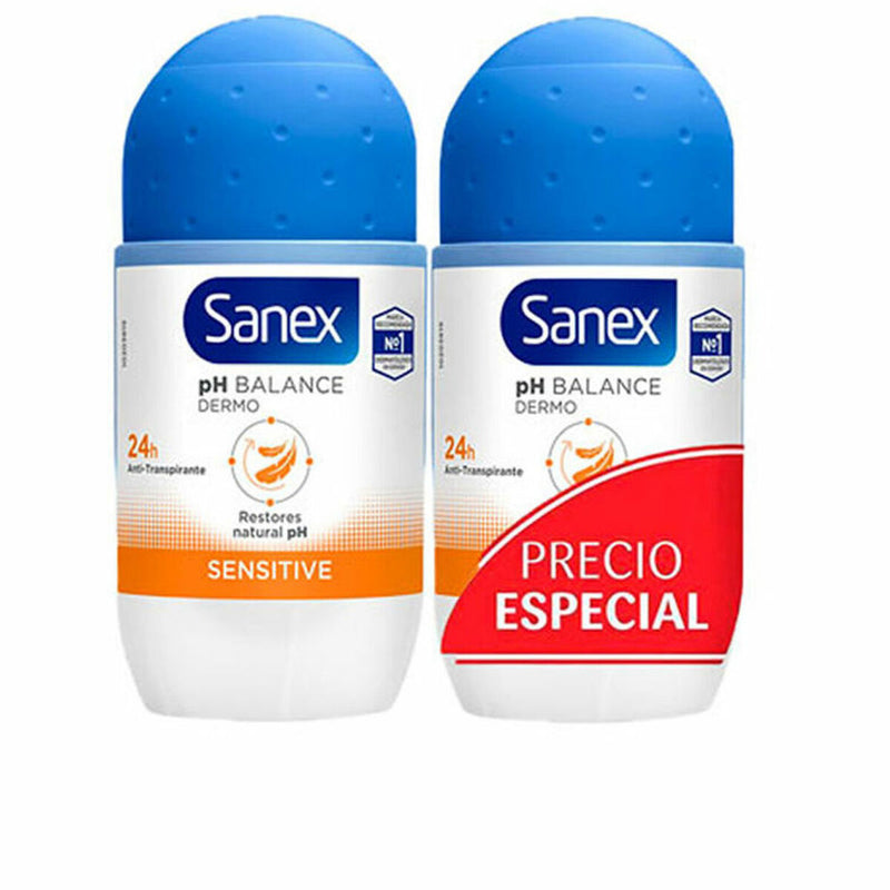 Déodorant Roll-On Sanex Sensitive 2 x 50 ml Beauté, Bain et hygiène personnelle Sanex   