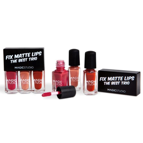 Set de Maquillage Magic Studio Fix Matte Lips vernis à ongles 3 Pièces Beauté, Maquillage Magic Studio   