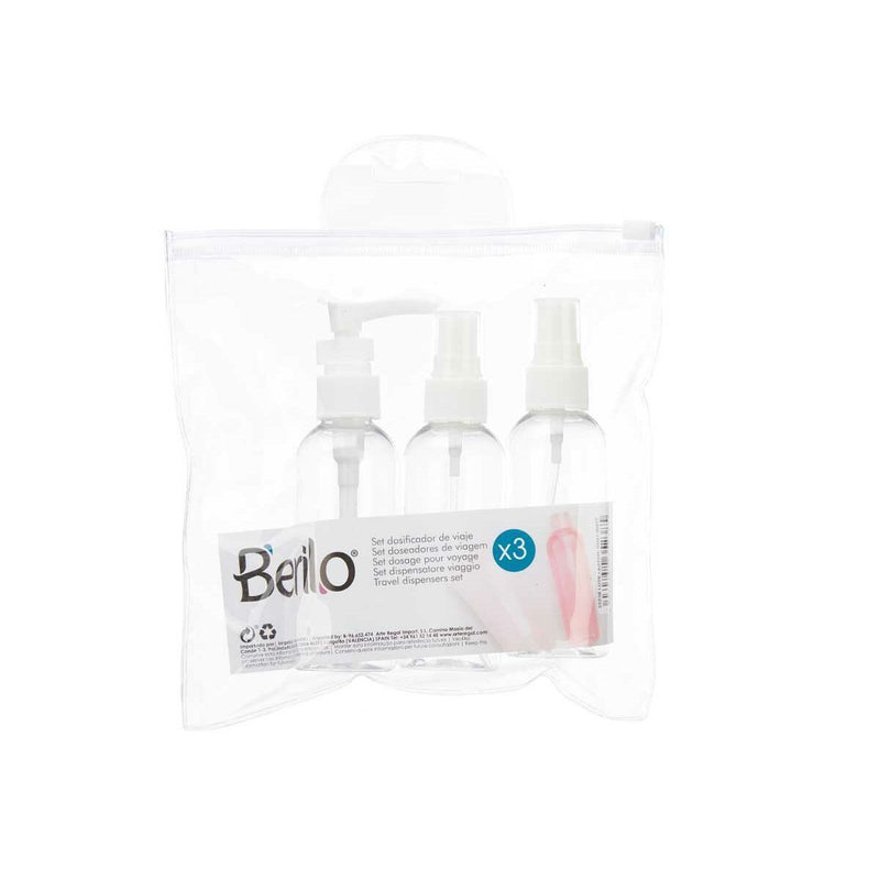 Ensemble de Voyage Transparent Blanc Plastique (36 Unités) Beauté, Ustensiles et accessoires Berilo   