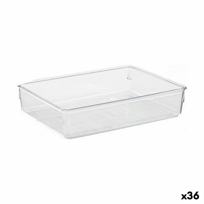 Organiseur de Tiroirs Polyvalents Transparent Plastique 24 x 5,5 x 15,8 cm (36 Unités) Maison et cuisine, Bain BigBuy Home   