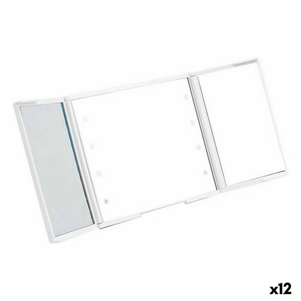 Miroir de Poche Lumière LED Blanc ABS 1,5 x 9,5 x 11,5 cm (12 Unités) Beauté, Ustensiles et accessoires Berilo   