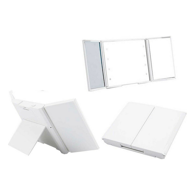 Miroir de Poche Lumière LED Blanc ABS 1,5 x 9,5 x 11,5 cm (12 Unités) Beauté, Ustensiles et accessoires Berilo   